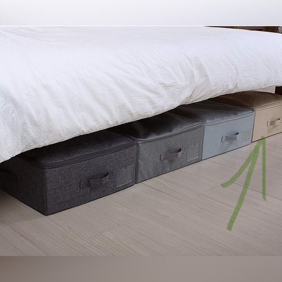 iwii Create Pro Large Underbed Storage Box Beige 39.4*16.9*7" New Dorm School - Picture 8 of 14